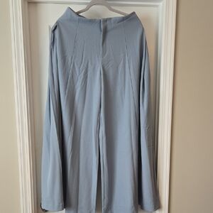 glam Powder Blue Wide-Leg Trousers